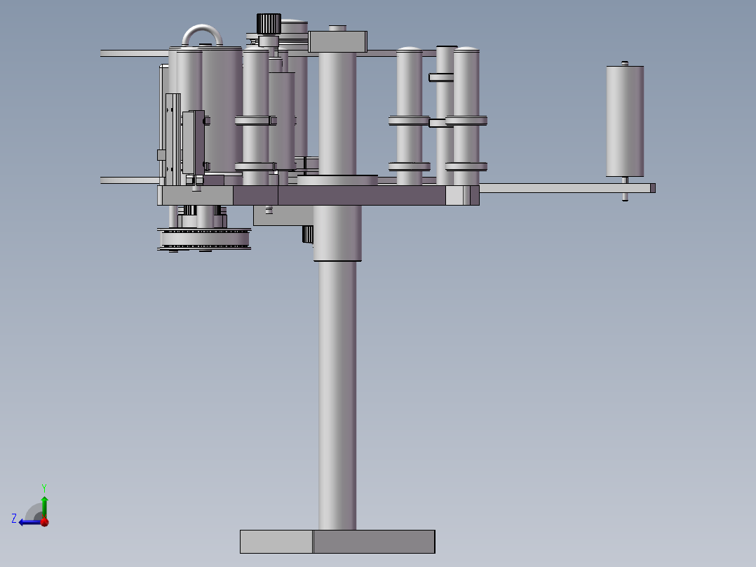 贴标机标头 3D图纸 机械设备3D模型设计素材文件右视图