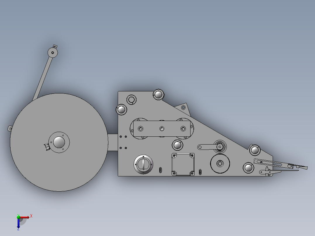 贴标机标头 3D图纸 机械设备3D模型设计素材文件俯视图