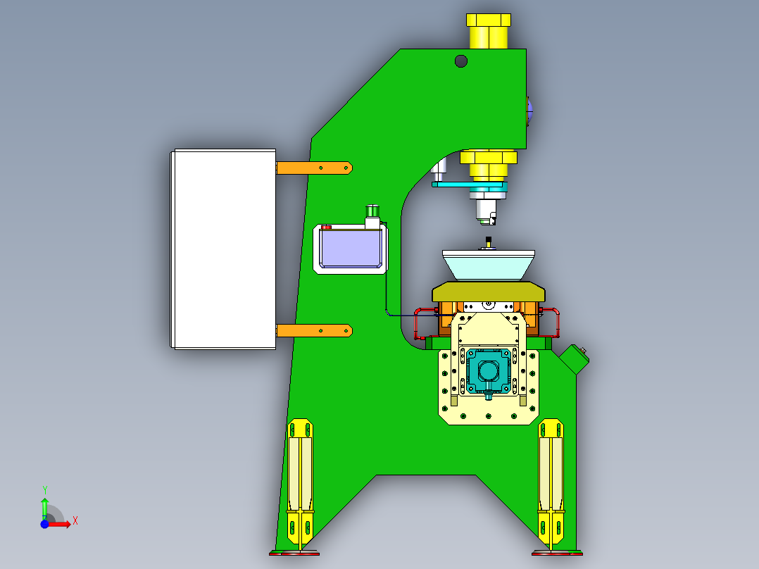 Blaind Broch Auto非标数模3D图纸 STEP格式前视图
