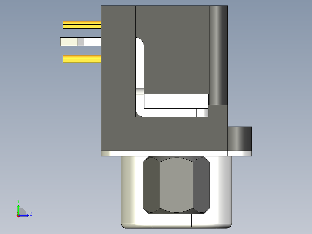 电脑插头左视图