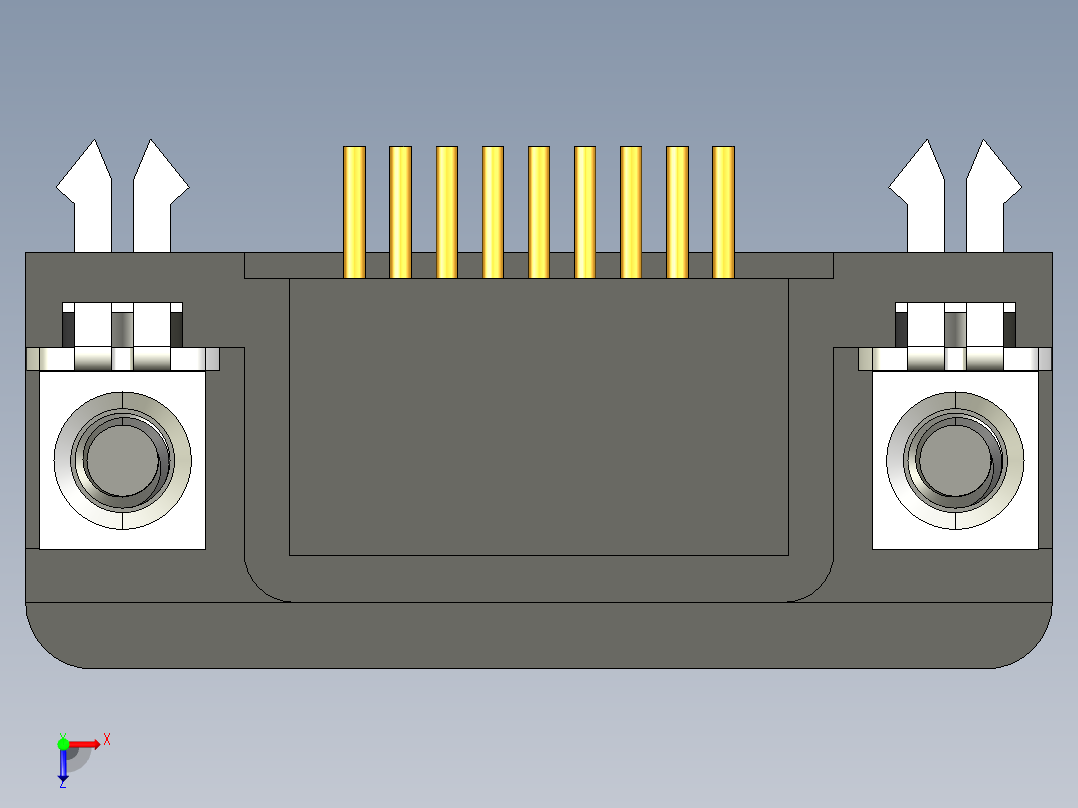 电脑插头俯视图