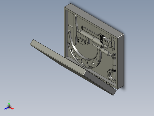 测量工具箱3D模型正等轴测缩略图