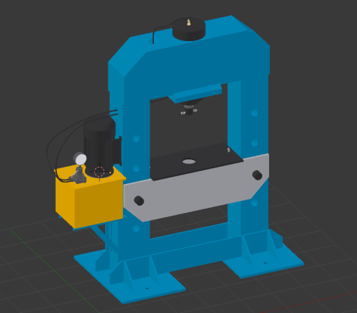 电动液压机3D模型图纸 STEP IGS等格式缩略图