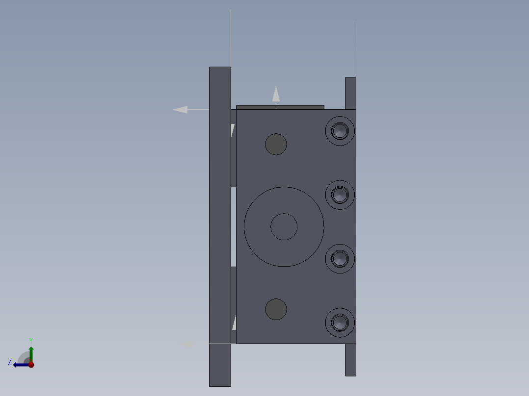 移动控制台3D模型右视图