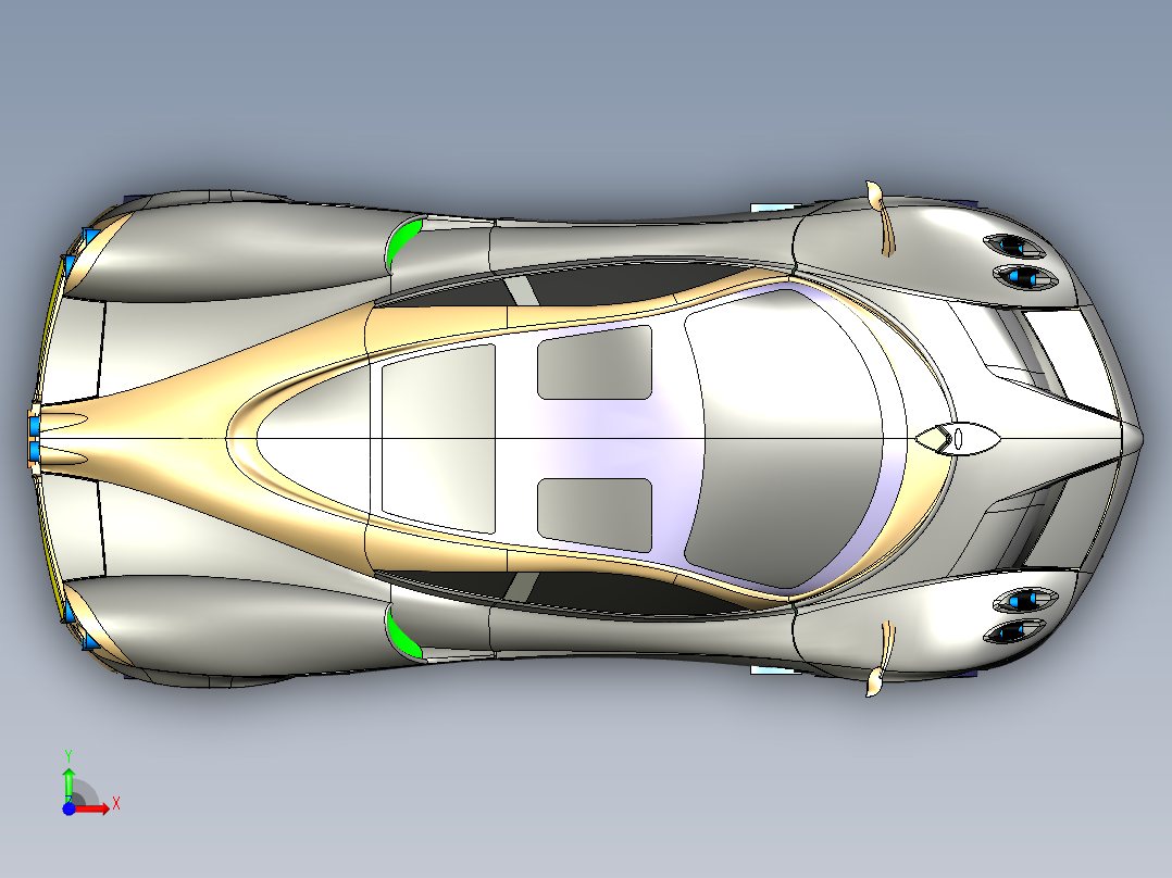 轿车模型前视图