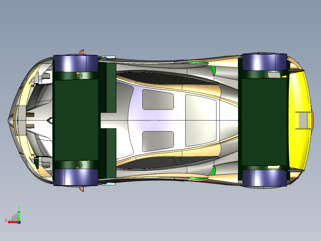 轿车模型后视图