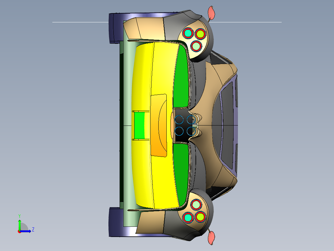 轿车模型左视图