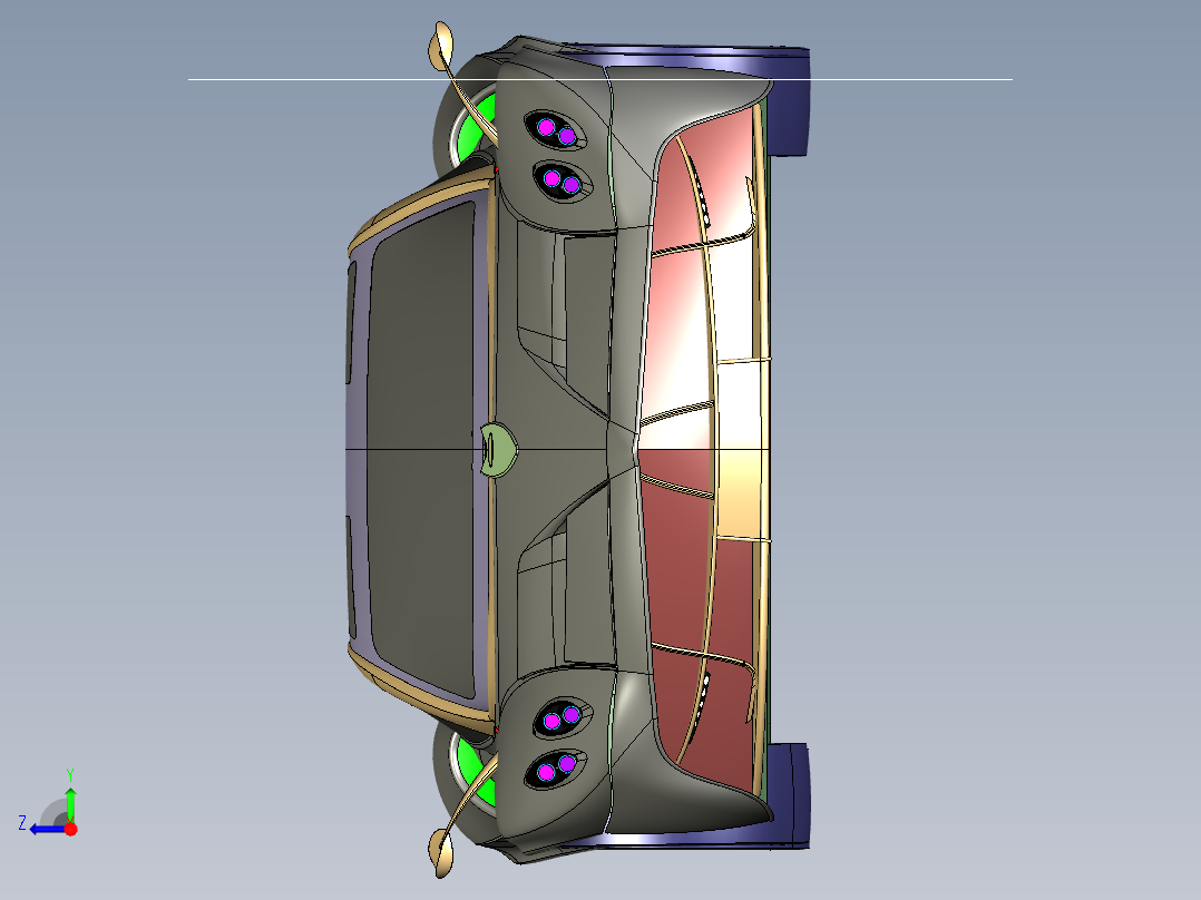 轿车模型右视图