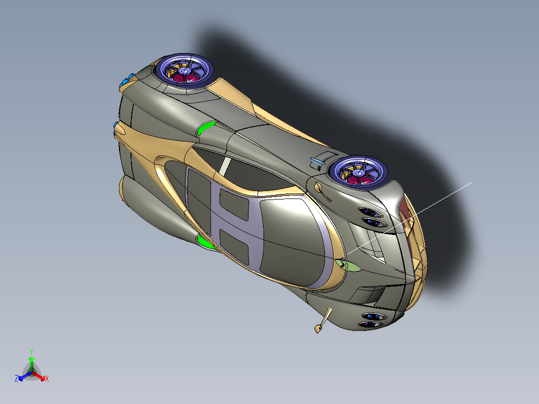 轿车模型正等轴测图