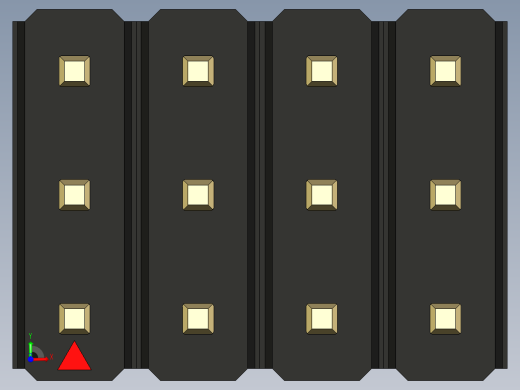 彩色公头100mil（2.54mm）系列-DS1021_black_3x04p_100mil_Type5_rev1.0前视缩略图