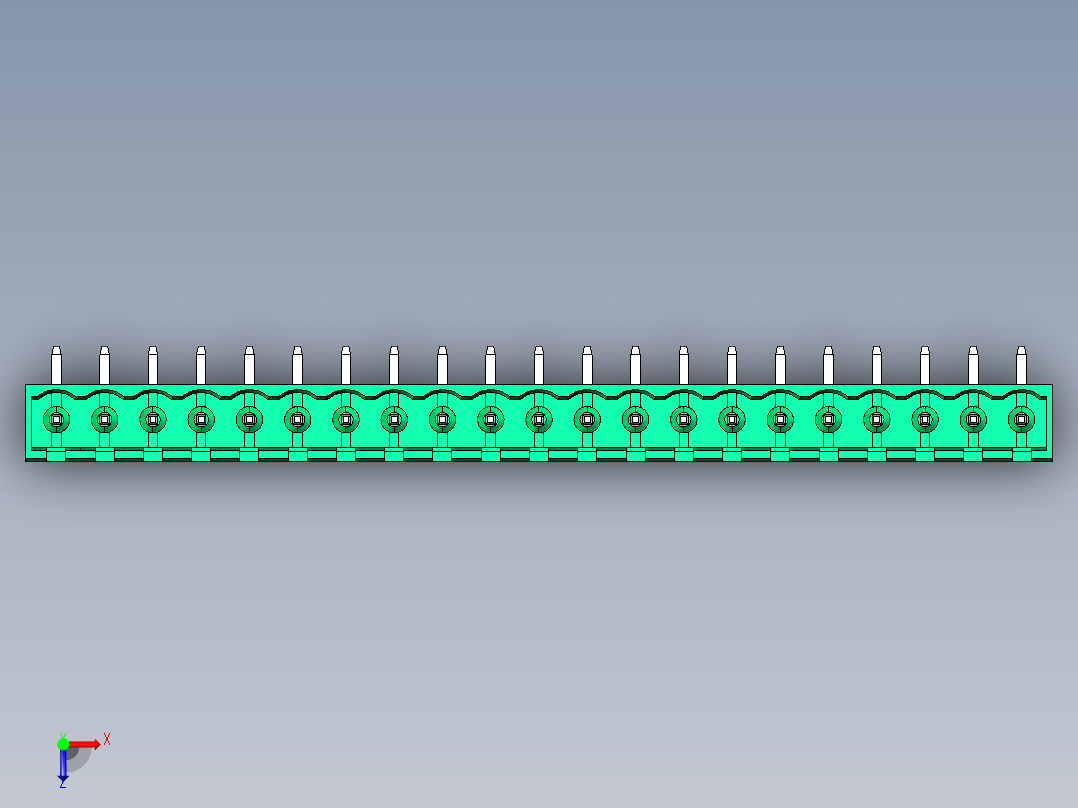 DEGSON 2EDG 系列 5.08mm 可插拔接线端子组-2EDGRC-5.08-21P-14-00AH俯视图