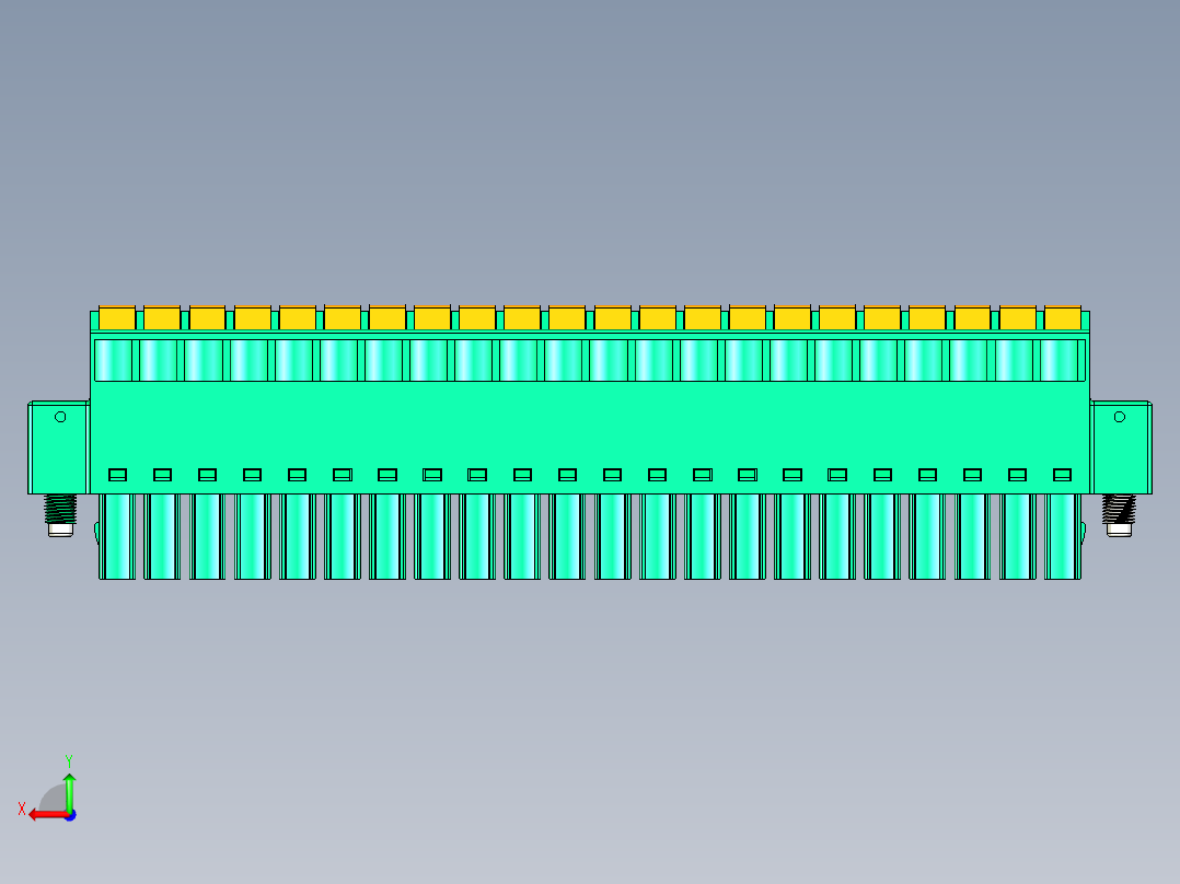 DEGSON 15EDG（公头） 3.5mm 螺钉锁紧，插拔式接线端子 FullPack-15EDGKDM-3.5-22P-14-00AH后视图