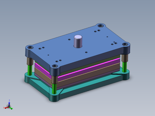 卡圈级进模(CAD图+SW三维)