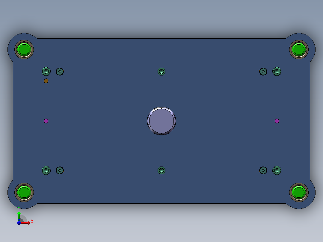 卡圈级进模(CAD图+SW三维)前视图