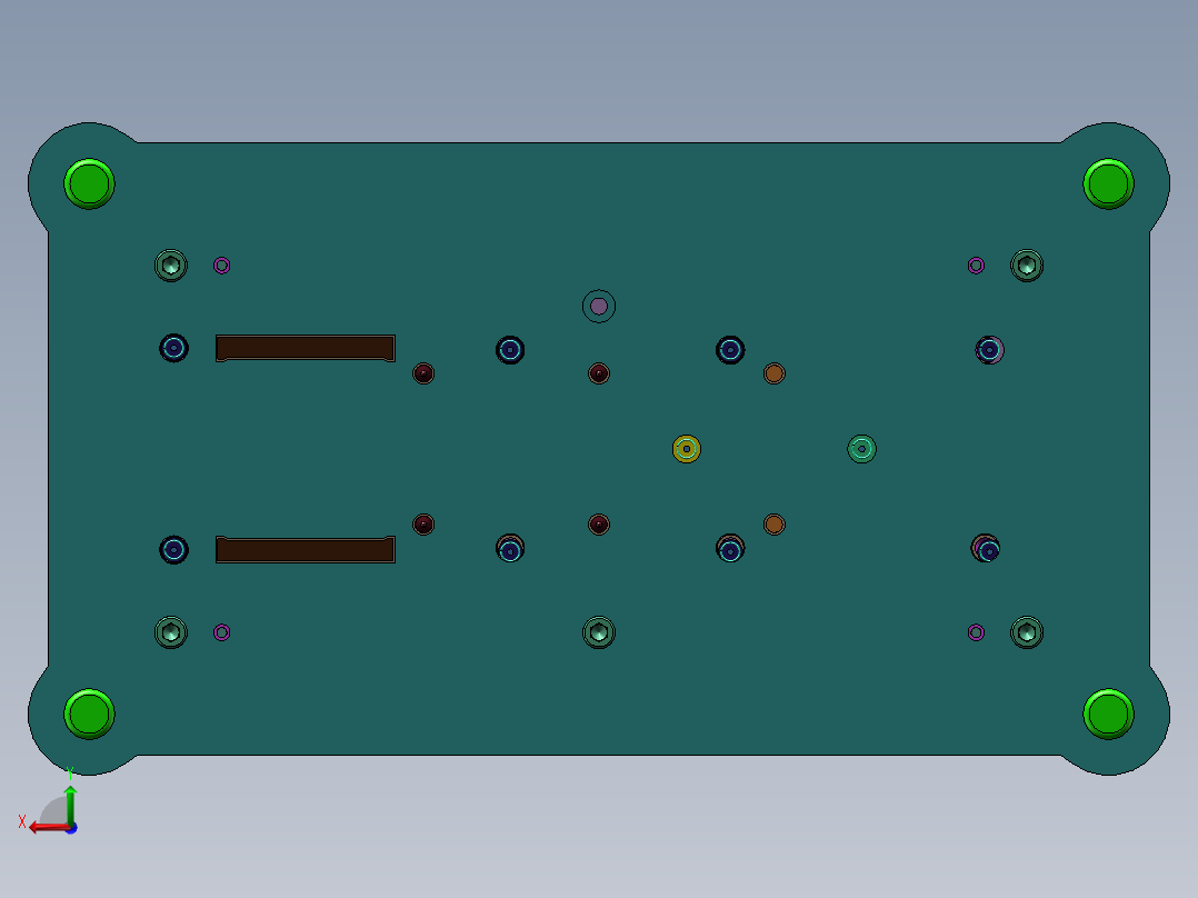 卡圈级进模(CAD图+SW三维)后视图