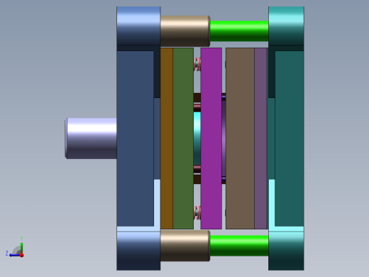 卡圈级进模(CAD图+SW三维)右视缩略图