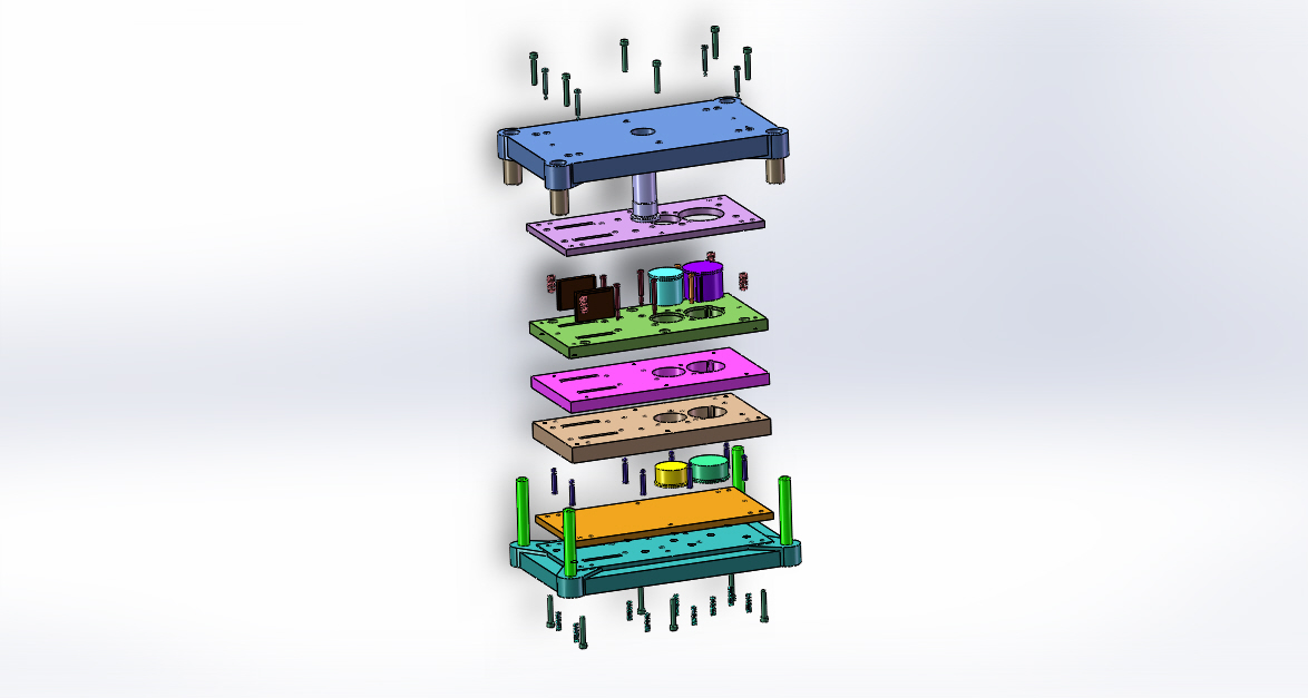 卡圈级进模(CAD图+SW三维)