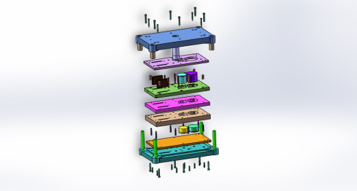 卡圈级进模(CAD图+SW三维)缩略图