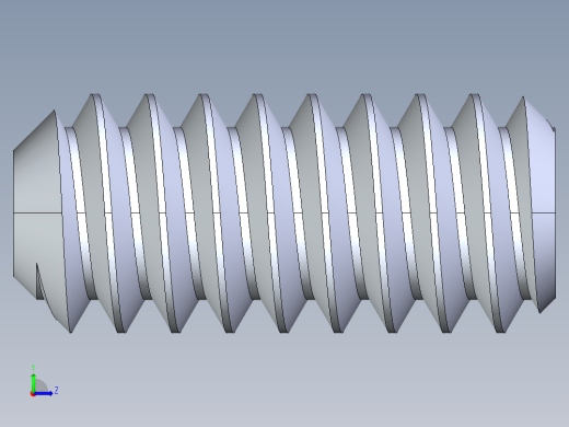 UNC 平头紧定螺钉-UNC SET SCREW 6-32 x0.3125.STEP左视缩略图