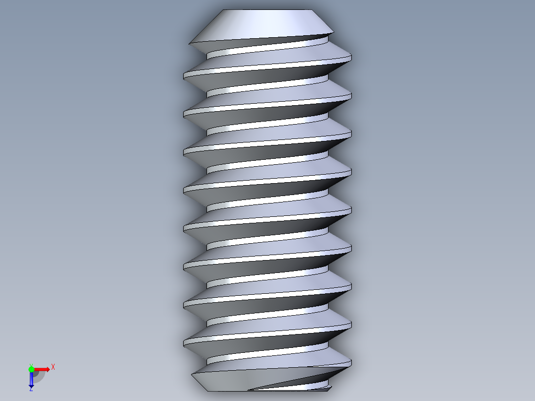 UNC 平头紧定螺钉-UNC SET SCREW 6-32 x0.3125.STEP俯视图