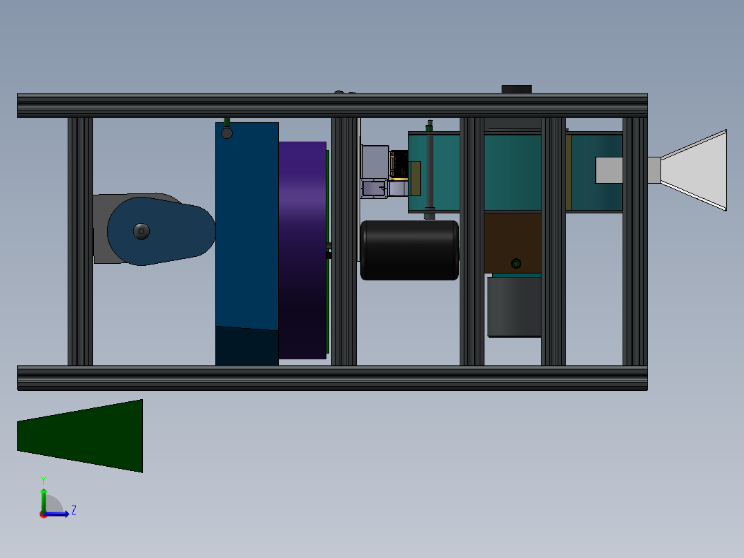 大蒜剥皮机(2)左视图