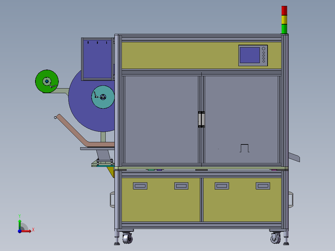 组装机3D模型前视图