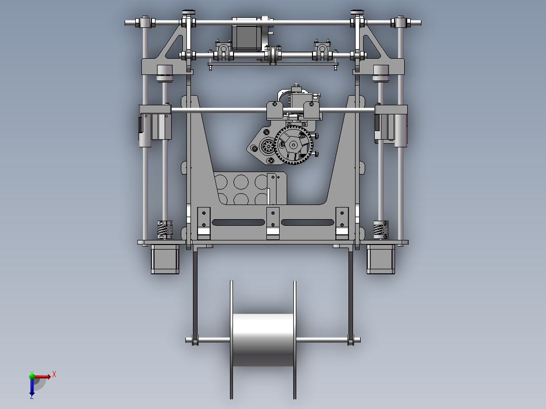 精密3D打印机俯视图