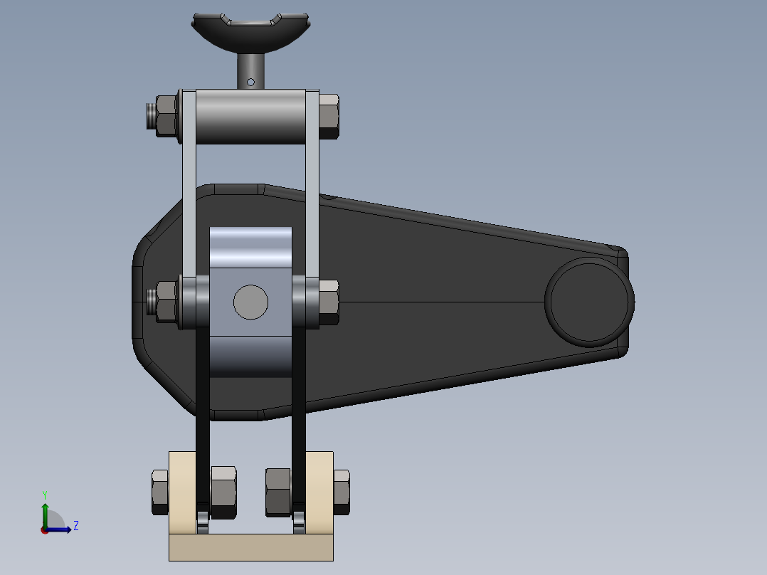 电动式螺旋千斤顶的设计（电动剪式千斤顶）（含三维图SW及CAD图纸）左视图