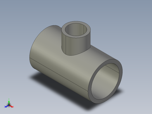 船舶管路系统SeaCor_Molded_ReducingTee_SxSxS_37J101210_1.5in x 0.75in正等轴测缩略图