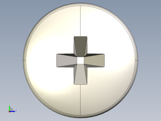 螺丝 M2 x 十字盘头-M2 x 6 Screw head.STEP左视缩略图
