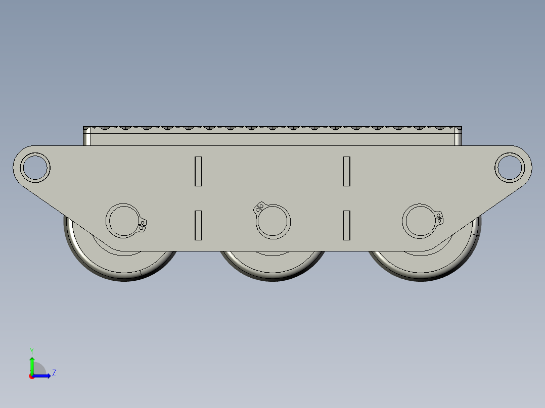 6t大型机器移动滑板左视图