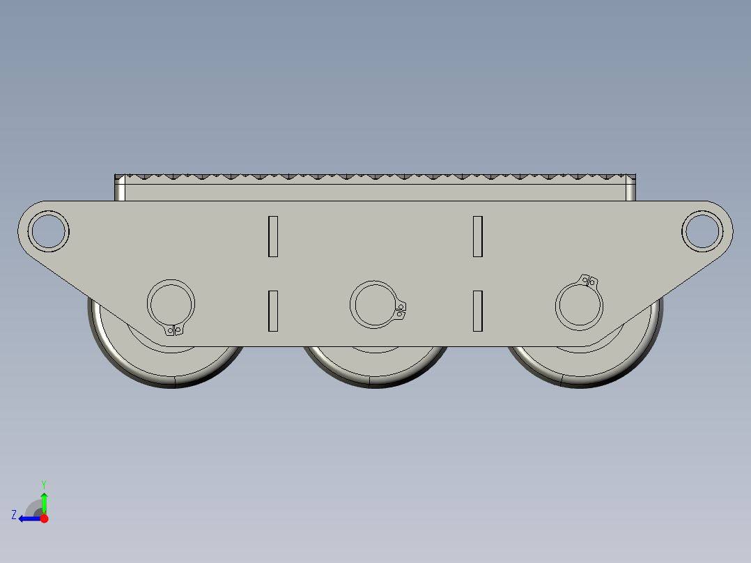 6t大型机器移动滑板右视图