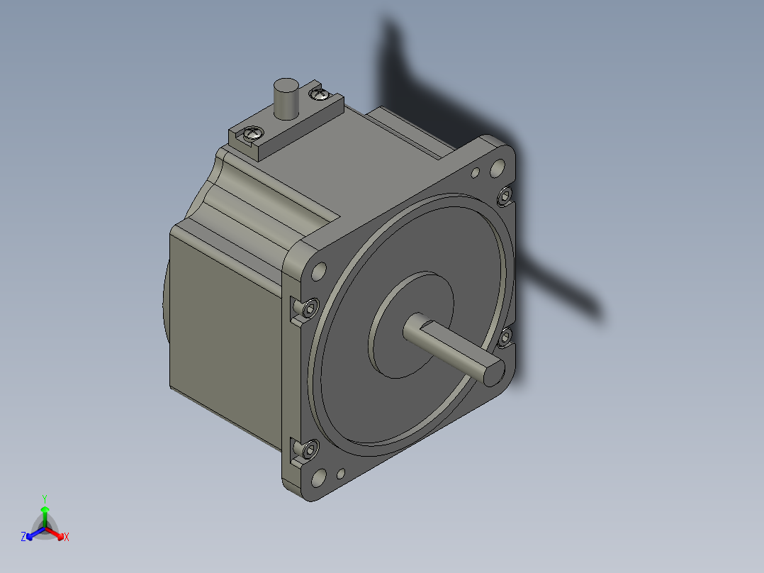 MBME3AZAS无刷电机正等轴测图