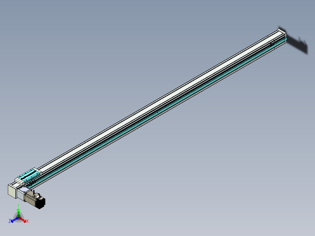 欧规系列-LB6A-L130-S1950-BL-ZP40-C3正等轴测图