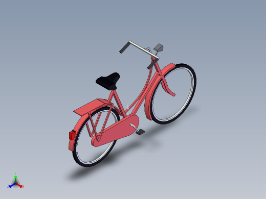 5---女士自行车STEP三维图纸模型设计图纸