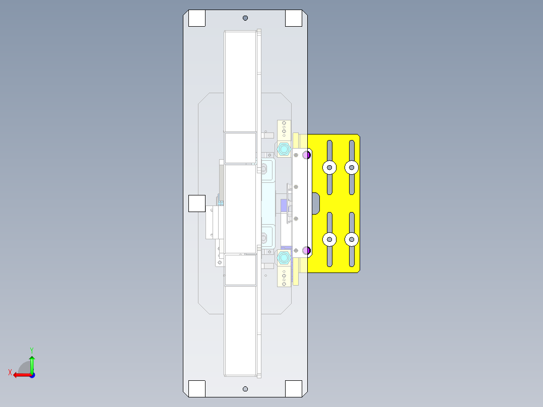主机架焊接变位机后视图