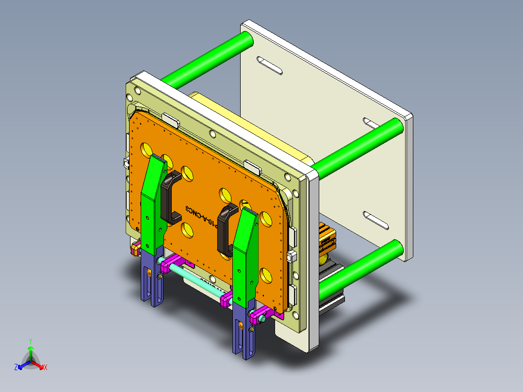 app10_lcd_cover_al-笔记本CNC工装夹具三维模型CNC3-0714主视图