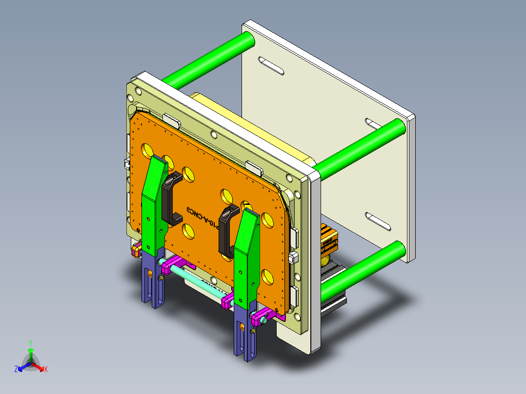 app10_lcd_cover_al-笔记本CNC工装夹具三维模型CNC3-0714正等轴测图