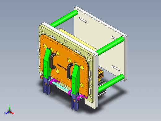 app10_lcd_cover_al-笔记本CNC工装夹具三维模型CNC3-0714正等轴测缩略图