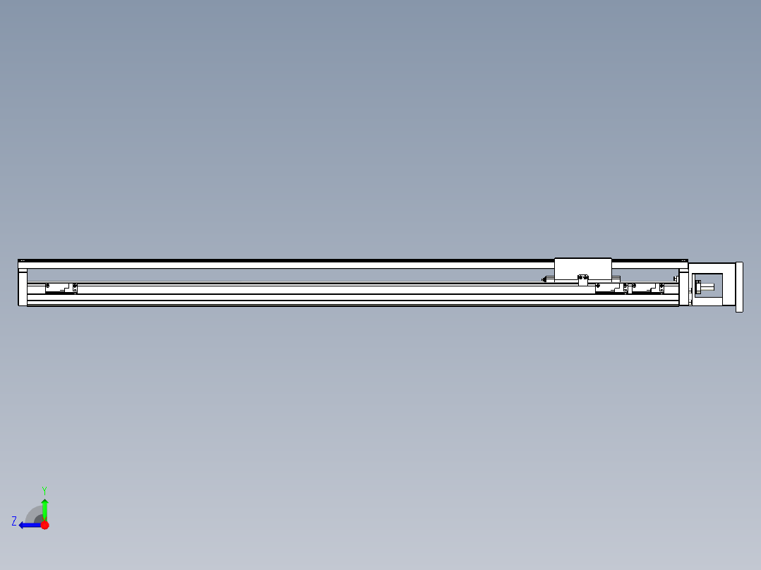 TPA-KNR-100E-2020C-L900A1-M-F3-N3线性模块铝制底座右视图