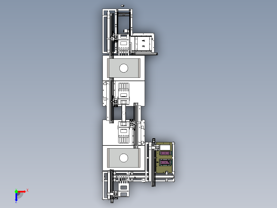冲压机自动上下料sw21可编辑俯视图
