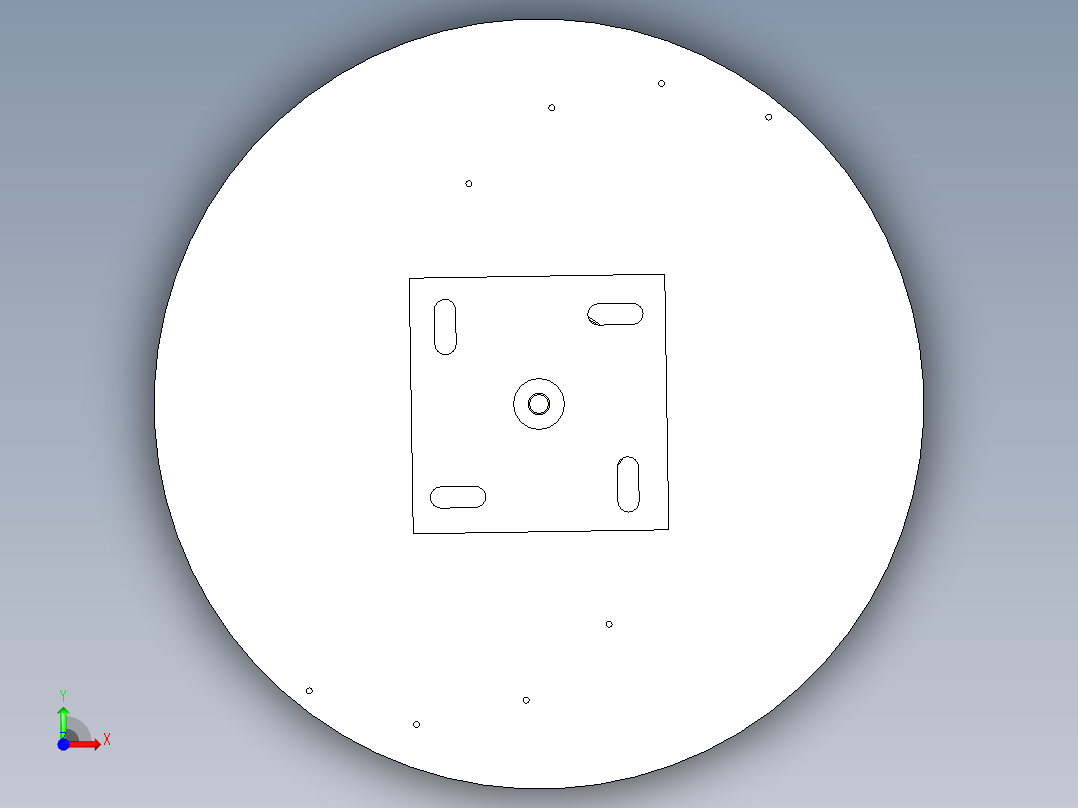 小型垂直轴风力发电机solideworks 三维模型前视图