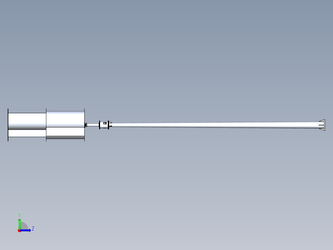 小型垂直轴风力发电机solideworks 三维模型左视图