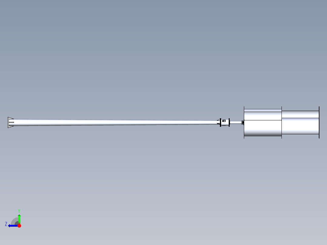小型垂直轴风力发电机solideworks 三维模型右视图