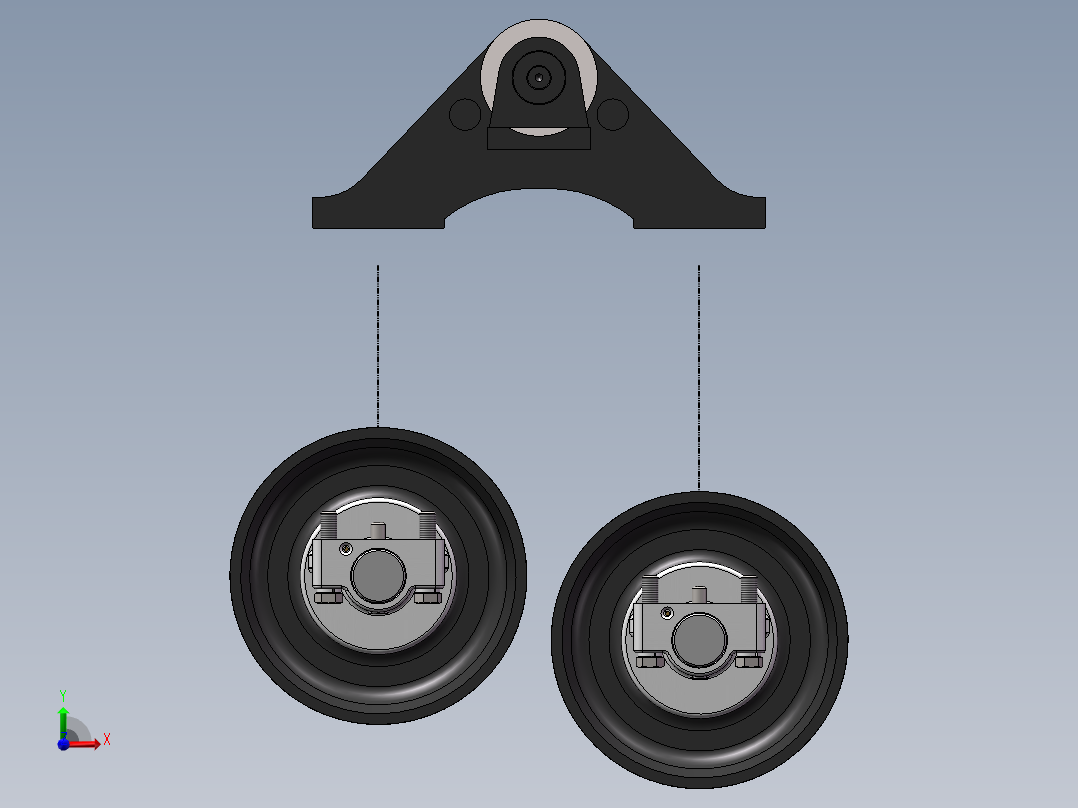 CD110R-3履带承重轮单元B前视图