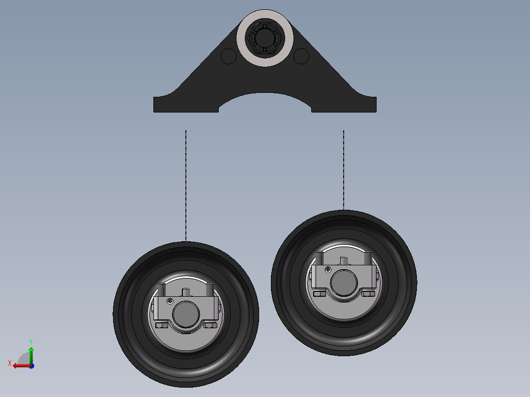 CD110R-3履带承重轮单元B后视图
