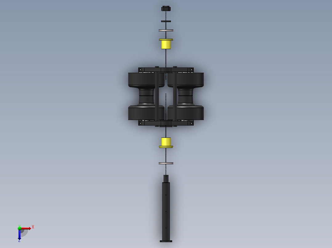 CD110R-3履带承重轮单元B俯视图