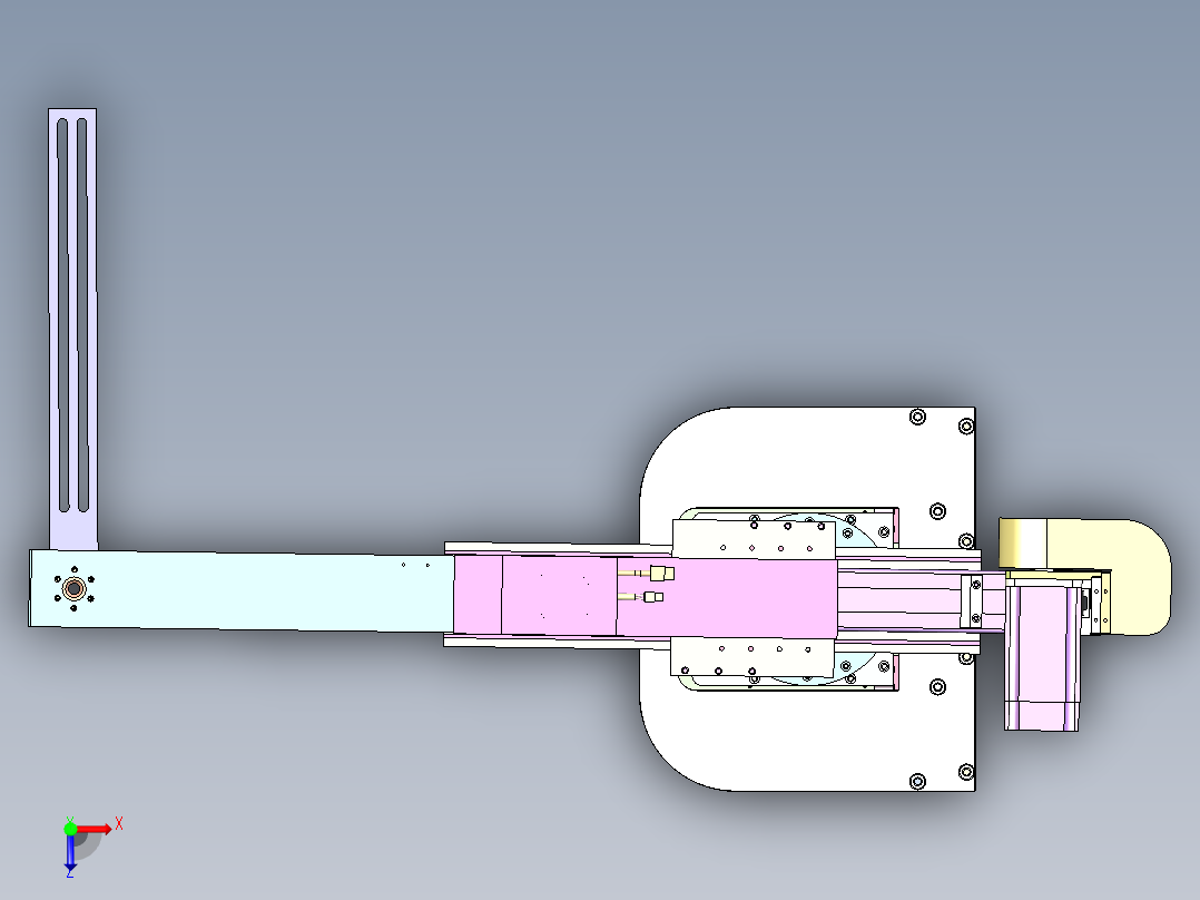 8 英寸硅晶圆定位机械臂俯视图