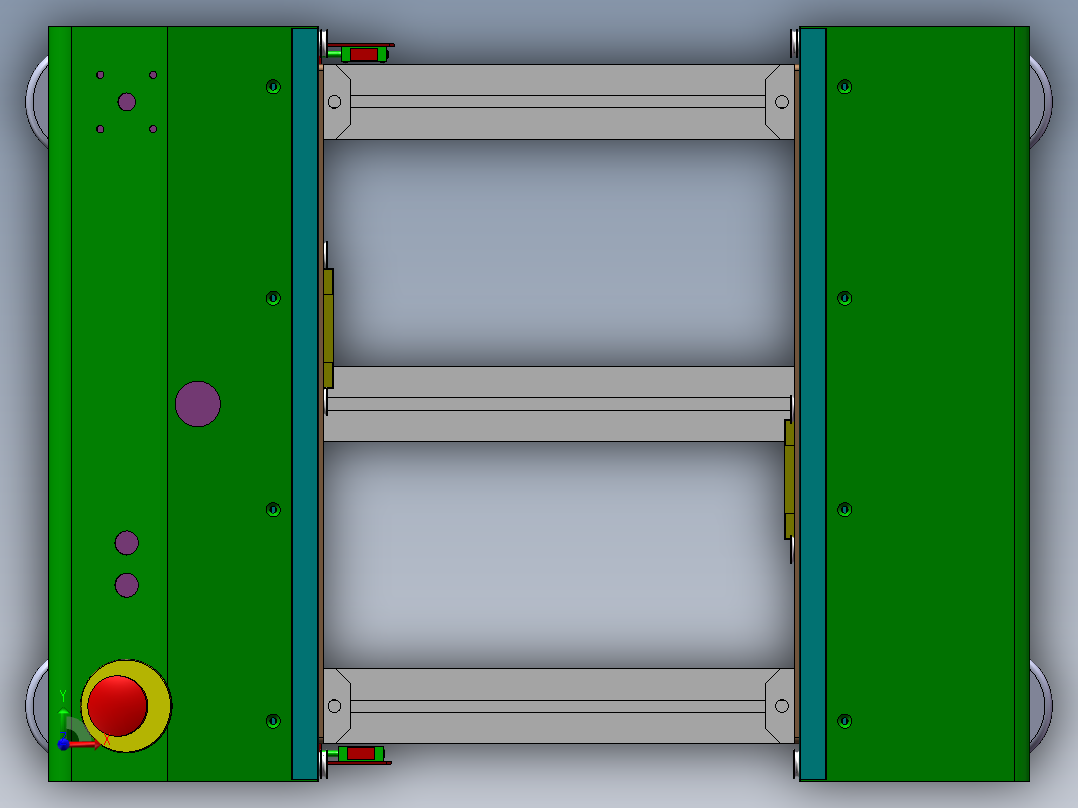 0.5米接驳台（SMT生产线之间的连接）前视图