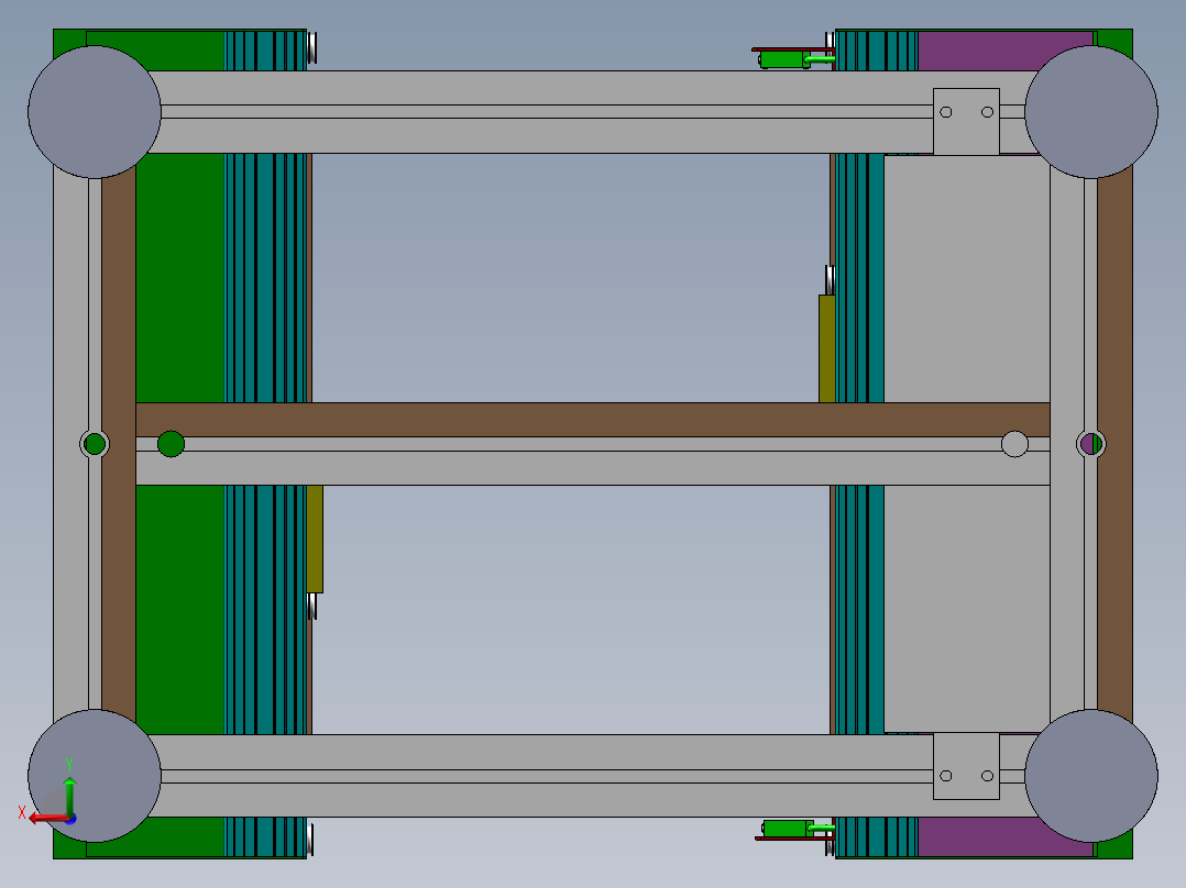 0.5米接驳台（SMT生产线之间的连接）后视图
